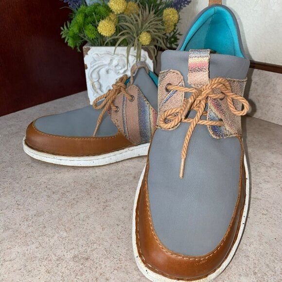 Justin Boots Womens Vista Lace Up Athletic Sneakers Casual Shoes Size 10 - Picture 3 of 11